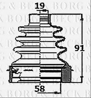 BORG & BECK bcb6144 -  Пыльник, приводной вал